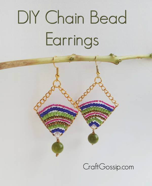 chain bead earring tutorial