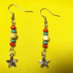 DIY Handmade Beaded Dangle Charm Earrings